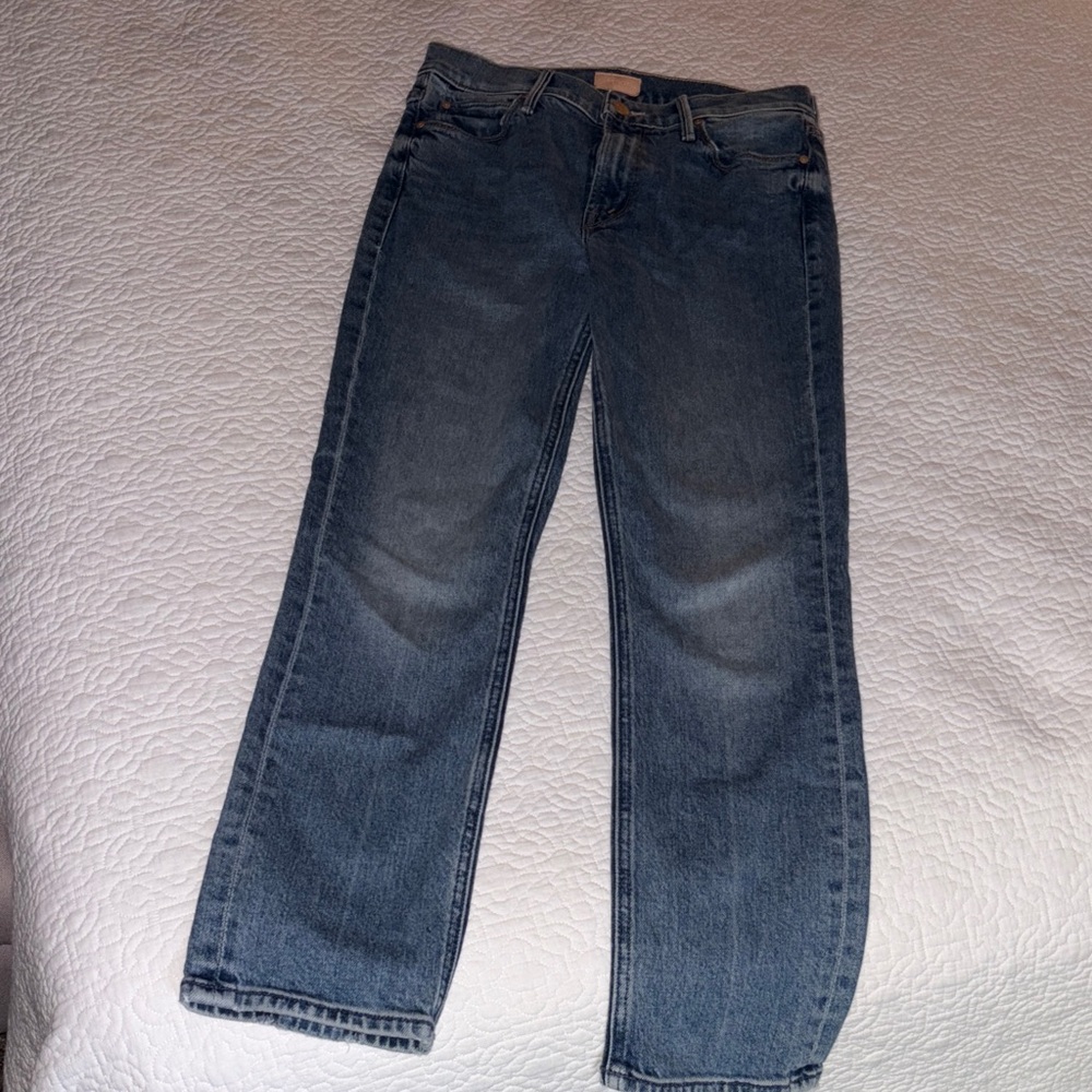 MOTHER Relaxed Fit Blue Jeans